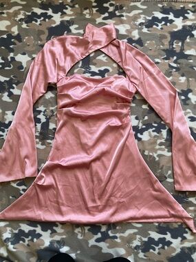 Rosedress Rose Draped Corset Satin Women's Mini Dress Size Small.